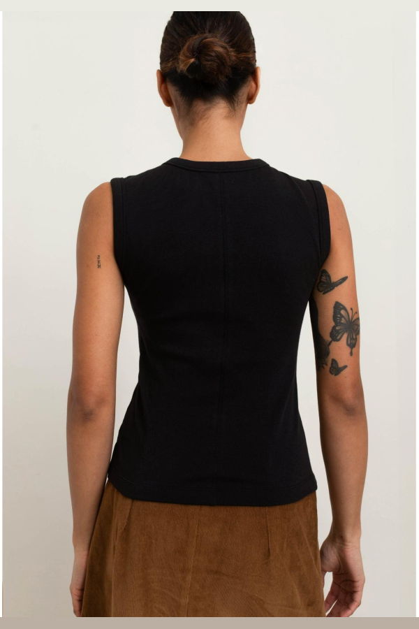 Paper Label Lydia Tank - Black