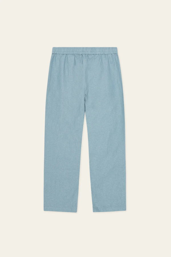 LES DEUX Linen Casual Pants - Faded Denim Blue