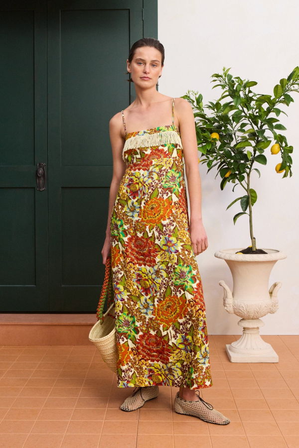 ALÉMAIS Lana Square Neck Day Dress - Multi