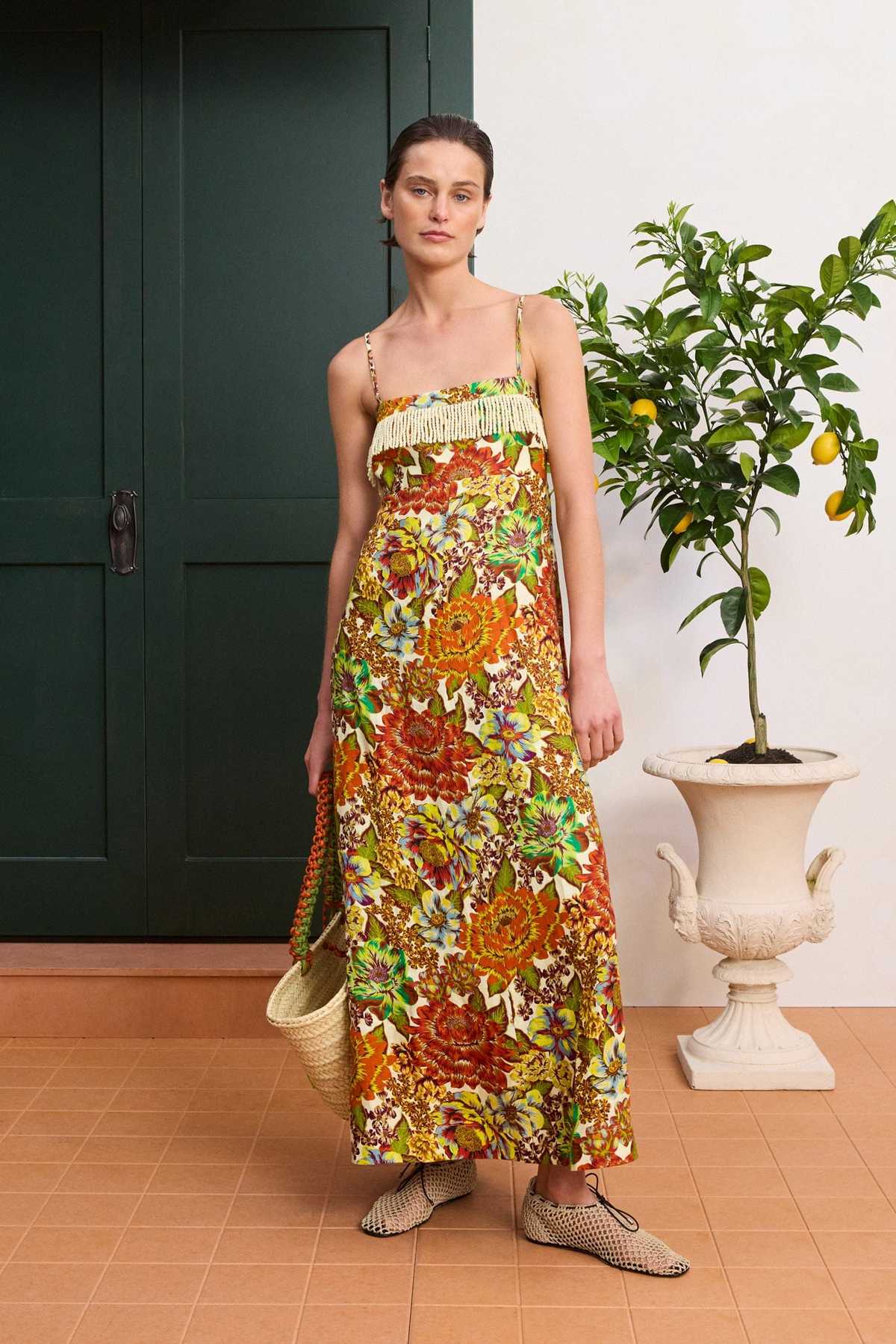 ALÉMAIS Lana Square Neck Day Dress - Multi - Image 2 of 4