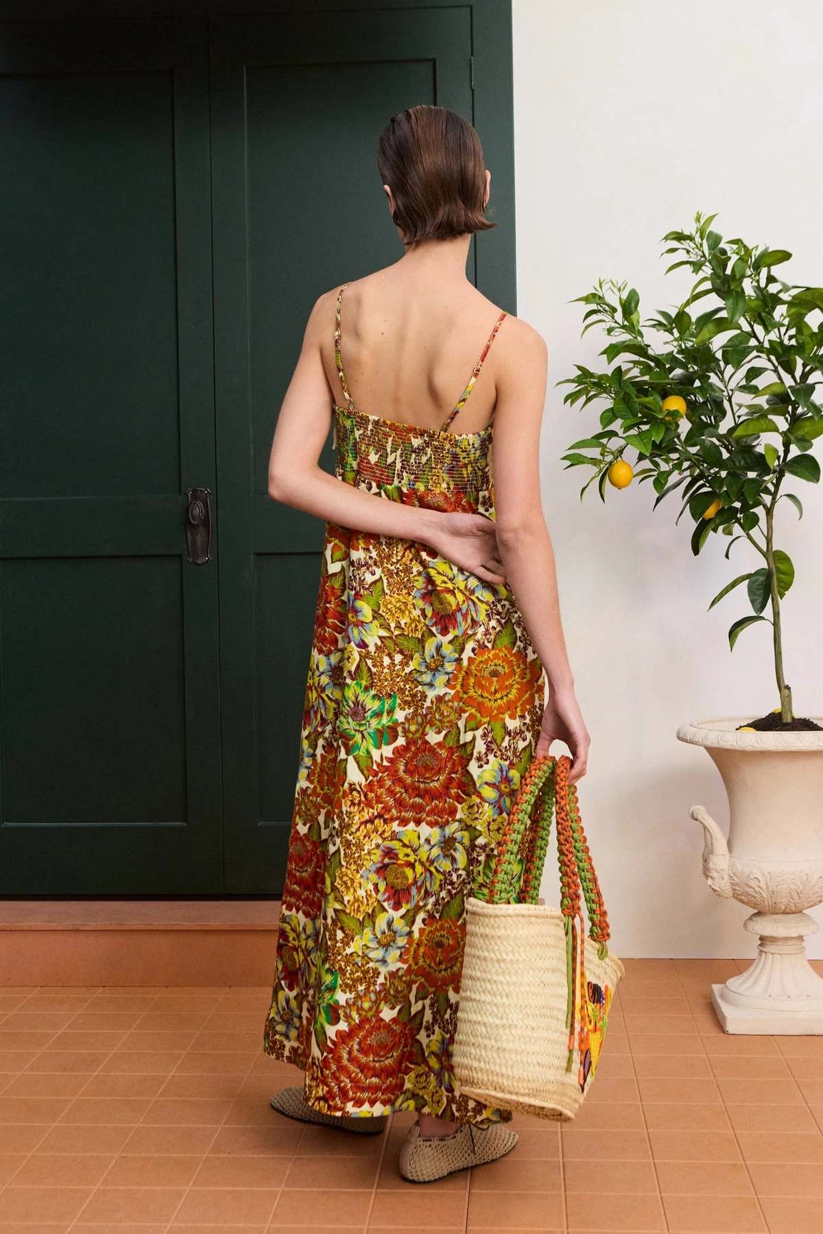 ALÉMAIS Lana Square Neck Day Dress - Multi - Image 4 of 4