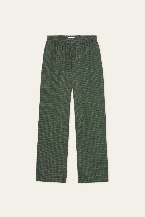 LES DEUX Check Seersucker Casual Pants