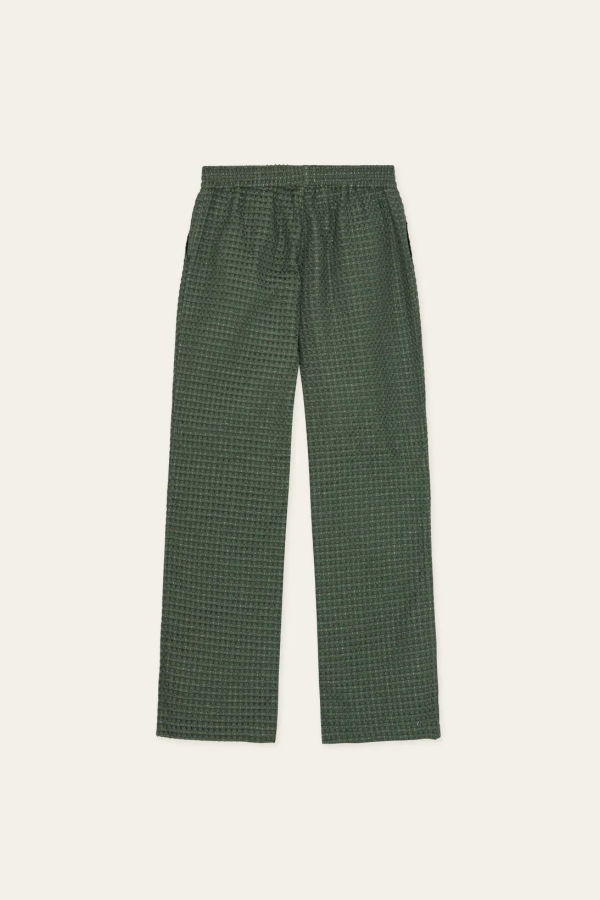LES DEUX Check Seersucker Casual Pants