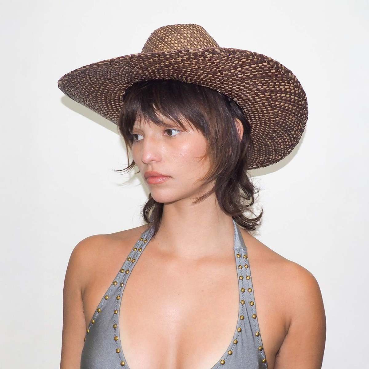Clyde Straw Western Hat - Brown Twist - Image 4 of 5