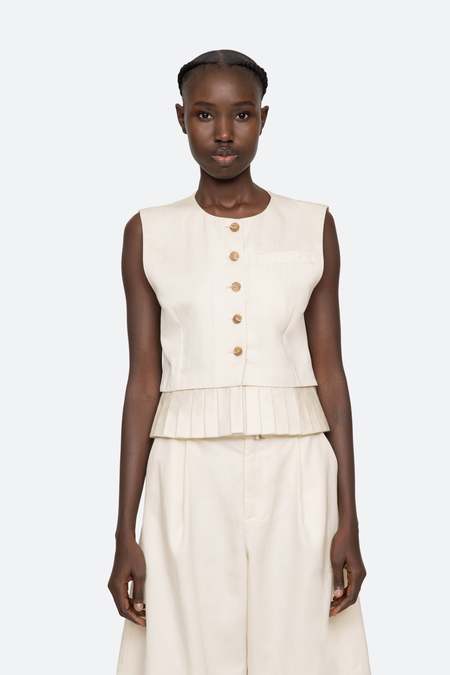 Sea NY Mable Cambric S/SLV Smocked Top | Garmentory