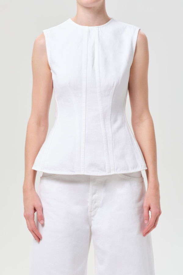 AGOLDE Corbin Denim Shell Top