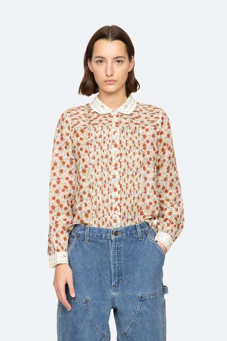 Sea NY Mable Cambric S/SLV Smocked Top | Garmentory