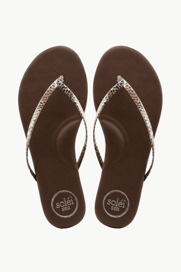 Solei Sea Copa Lizard Print Sandal - Brown/Lizard