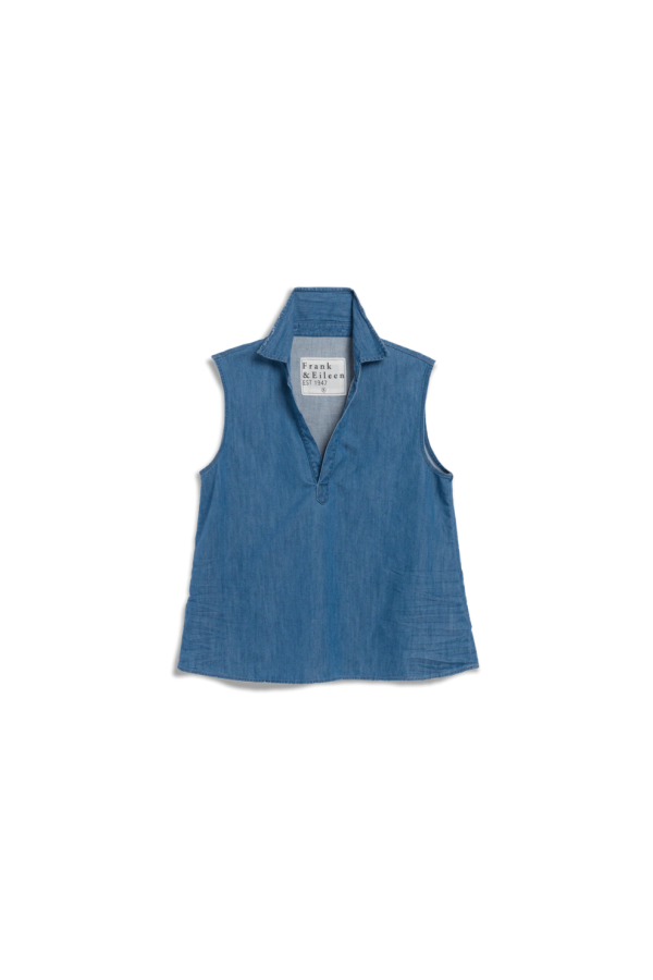 Frank & Eileen Olivia Popover Tank - Vintage Stonewashed Indigo