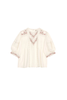 M.A.B.E Fleur Emb Short Sleeve Top - Thumbnail 1