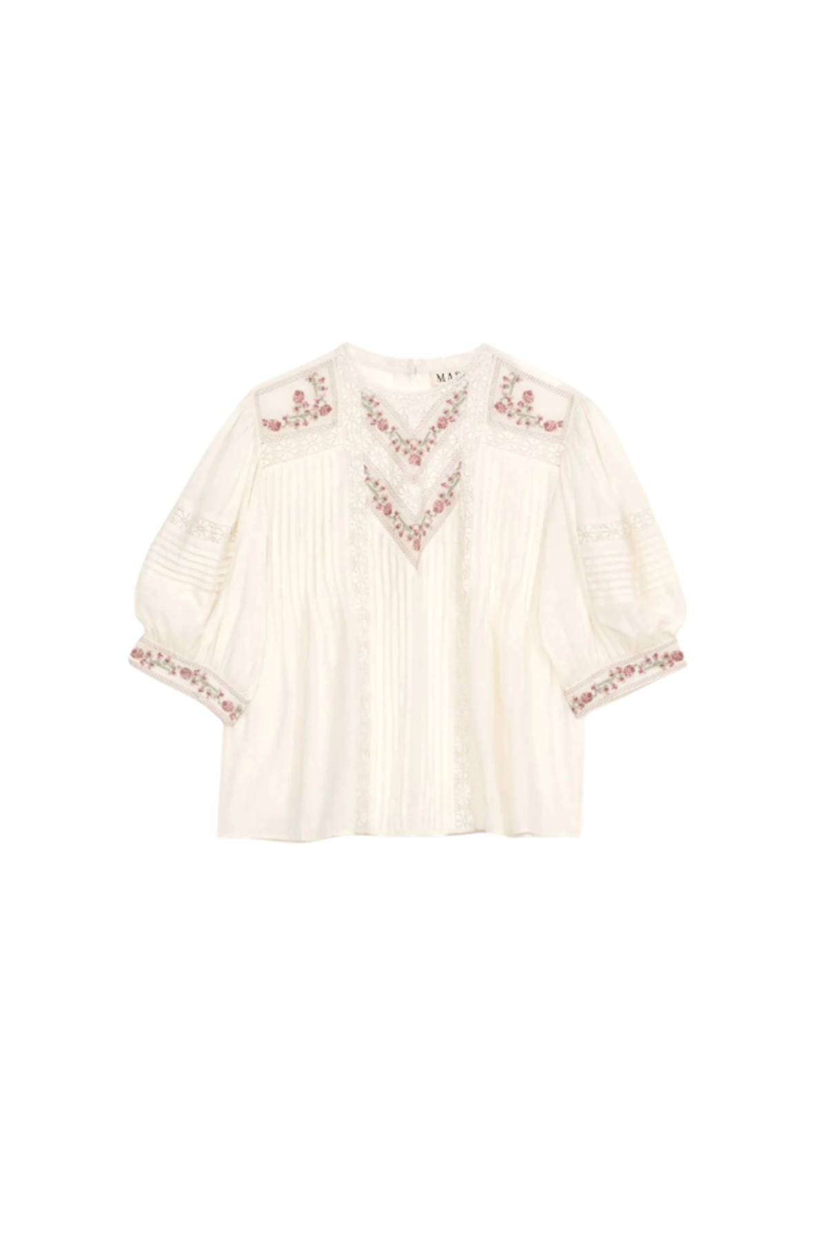 M.A.B.E Fleur Emb Short Sleeve Top - Image 1 of 3