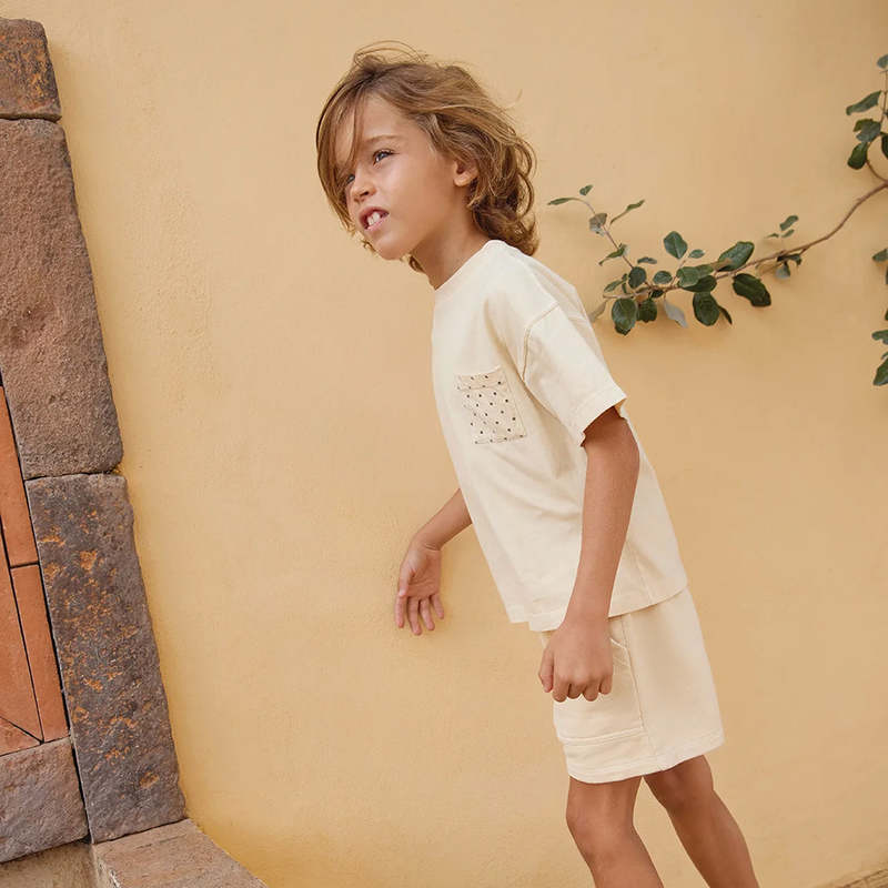 KIDS Bonton Nixon T-Shirt - Cream