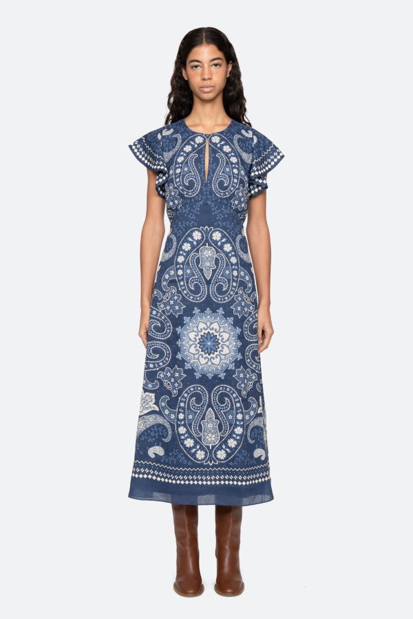 Sea NY Emelina Dress - Navy
