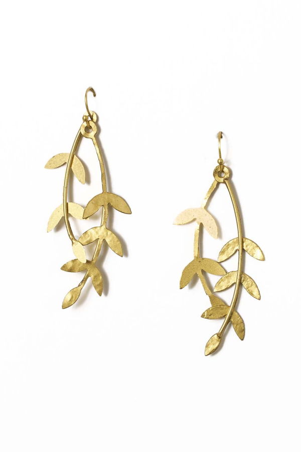 Matr Boomie Aamani Linear Vine Dangle Earrings