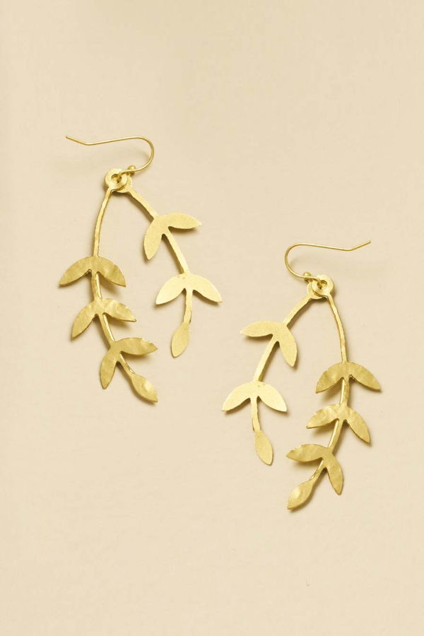 Matr Boomie Aamani Linear Vine Dangle Earrings