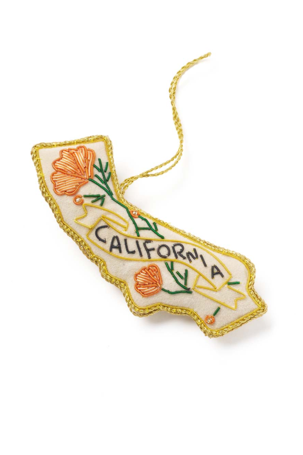 Matr Boomie California Poppy Beaded Fabric Ornament