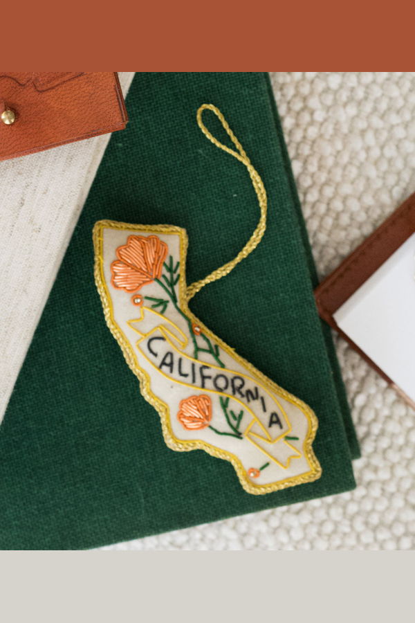 Matr Boomie California Poppy Beaded Fabric Ornament