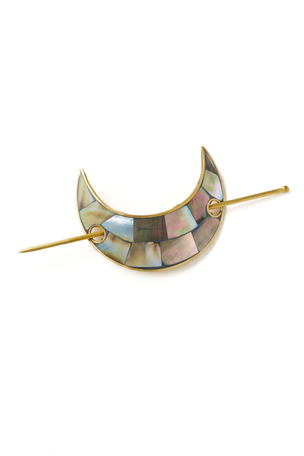 Matr Boomie Chandra Crescent Moon Hair Pin with Stick