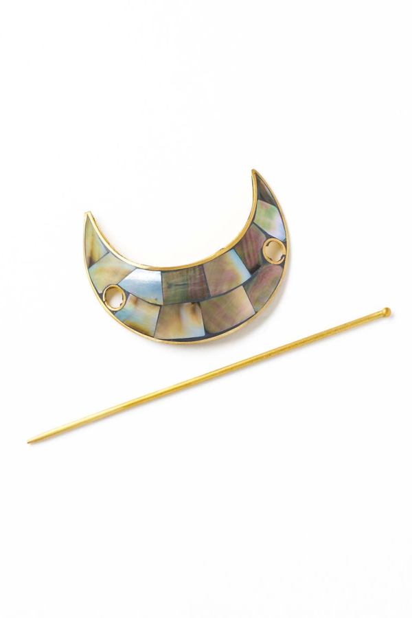 Matr Boomie Chandra Crescent Moon Hair Pin with Stick