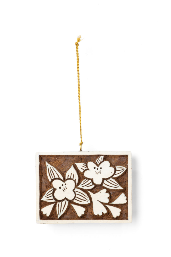 Matr Boomie Colorado State Blue Columbine Hand-Carved State Flower Ornament