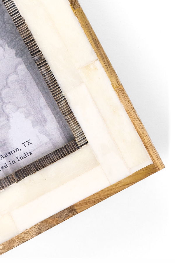 Matr Boomie Janaka 4x6 Carved Bone and Horn Picture Frame