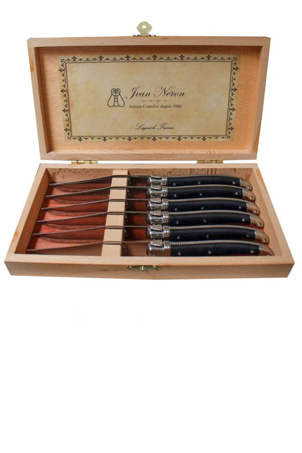 Be Home Laguiole 6 Piece Steak Knife Set in Wood Presentation Box
