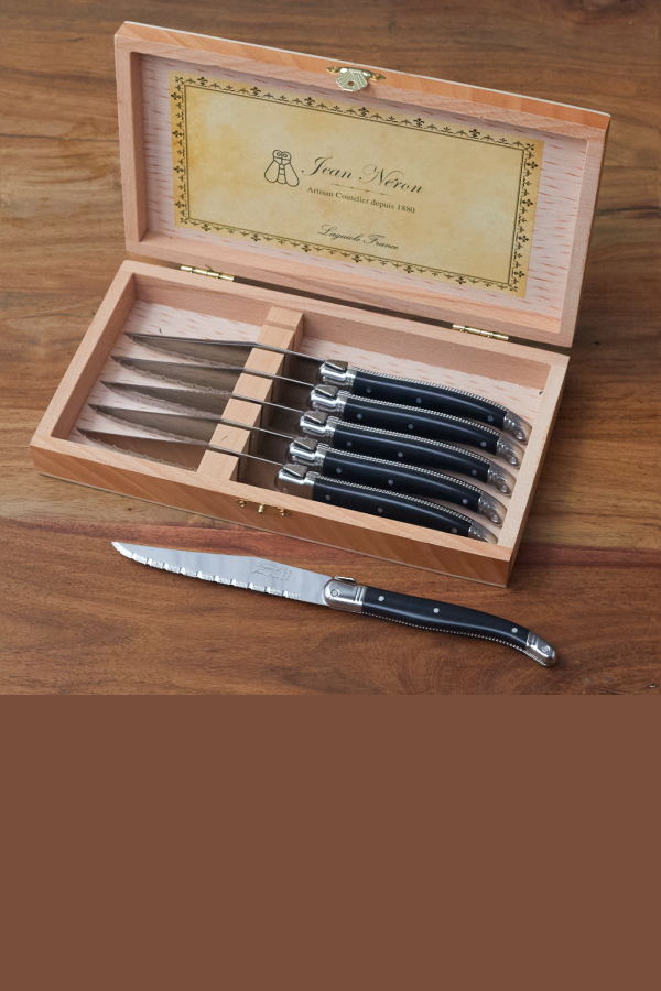 Be Home Laguiole 6 Piece Steak Knife Set in Wood Presentation Box