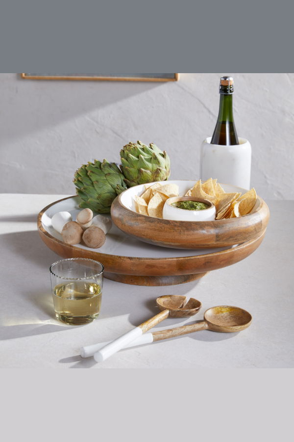 Be Home Madras Curva Chip & Dip Bowl Set