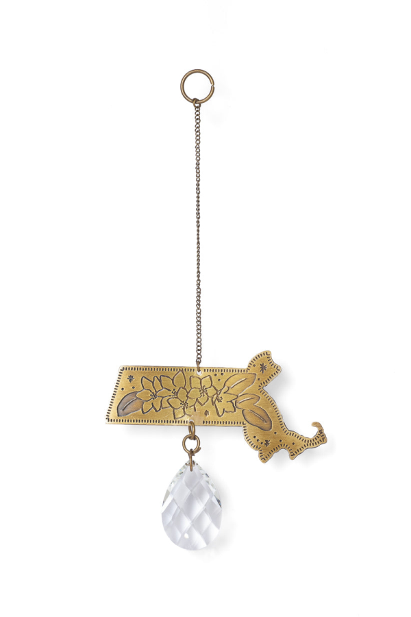 Matr Boomie Massachusetts State Mayflower Engraved Suncatcher