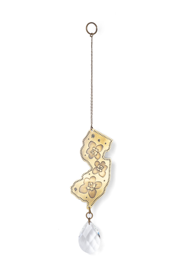 Matr Boomie New Jersey State Violet Engraved Suncatcher
