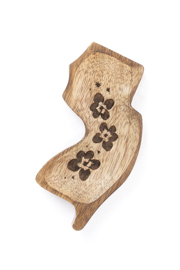 Matr Boomie New Jersey State Violet Trinket Dish - Mango Wood