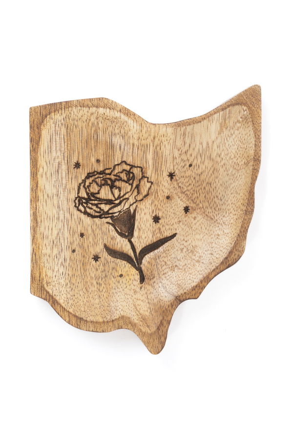Matr Boomie Ohio State Carnation Trinket Dish