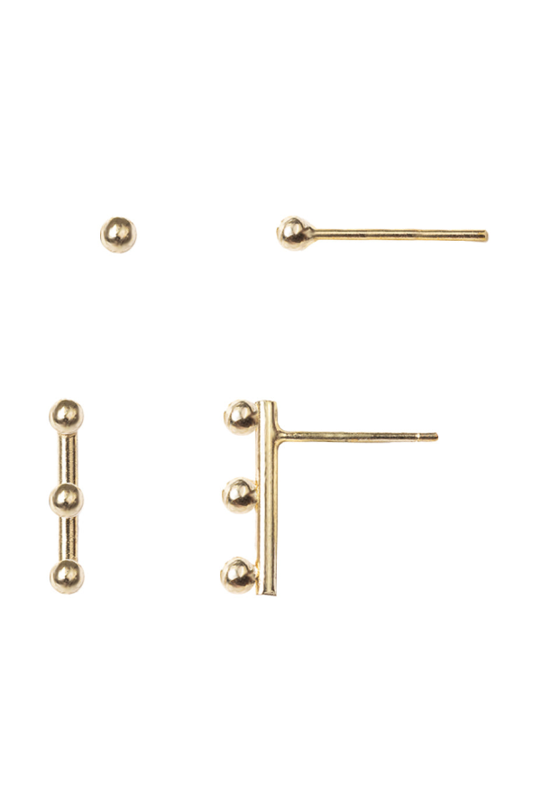 Matr Boomie Pari Dot Bar Earring Set of 2