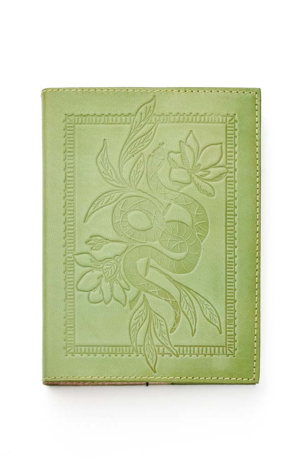Matr Boomie Snake Embossed Leather Journal Refillable Notebook