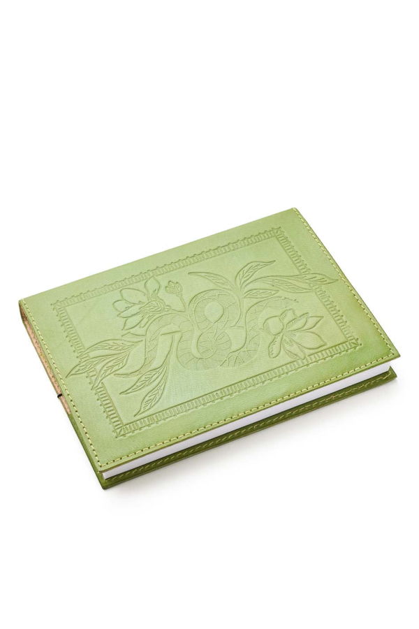 Matr Boomie Snake Embossed Leather Journal Refillable Notebook