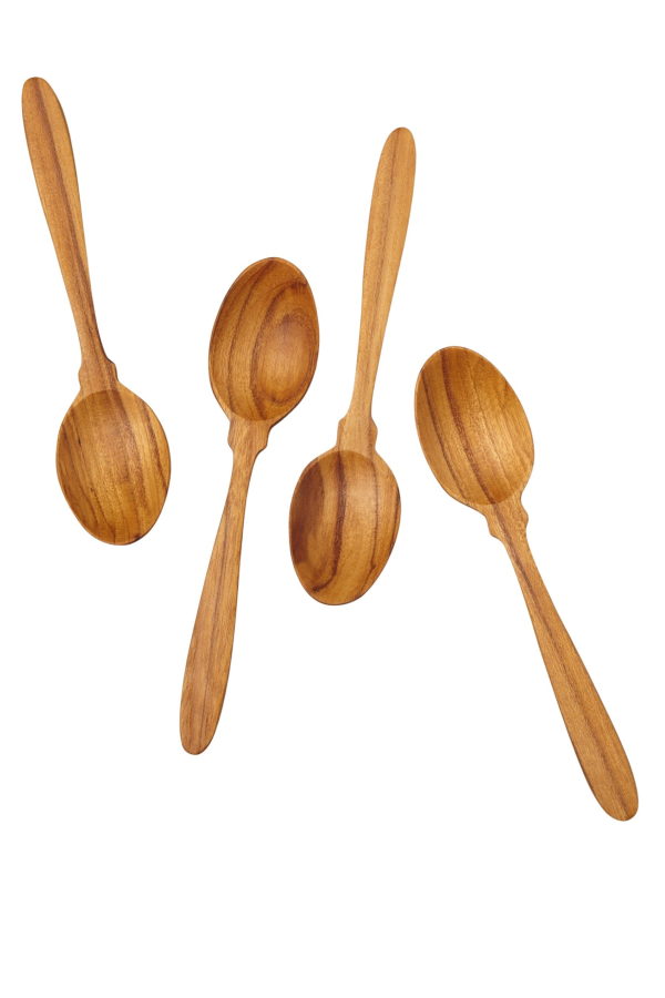 Be Home Teak Coffee Spoons, Set of 4