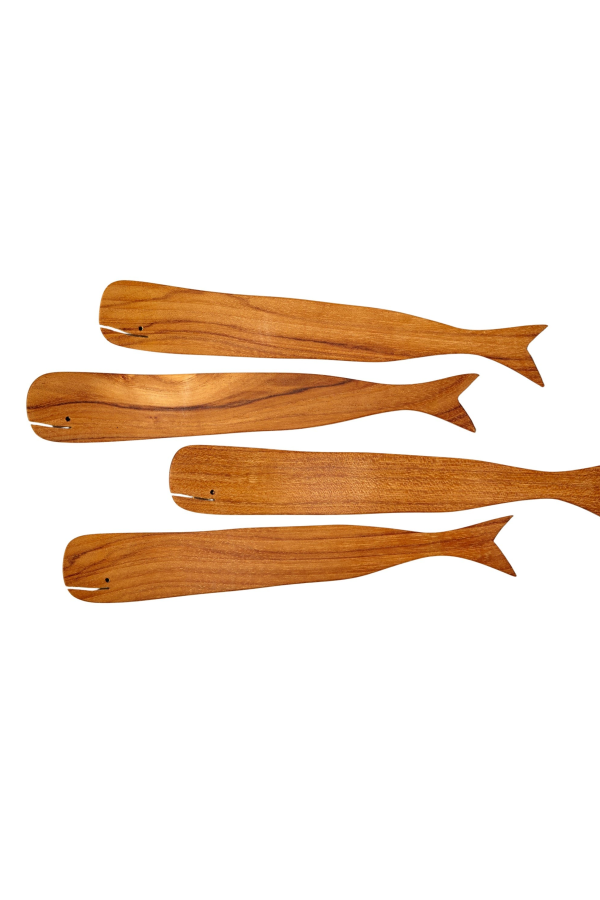 Be Home Teak Whale Spreaders, Set of 4