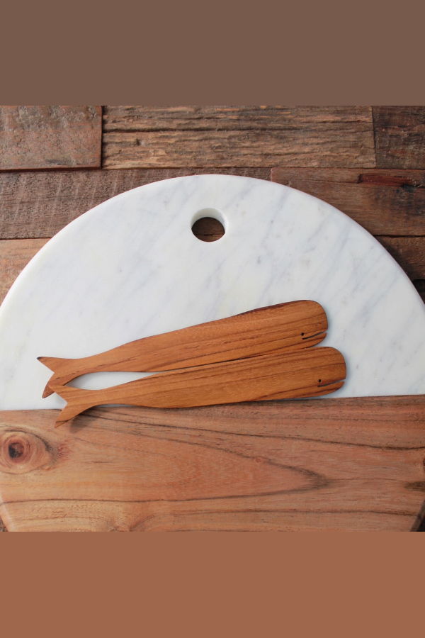 Be Home Teak Whale Spreaders, Set of 4