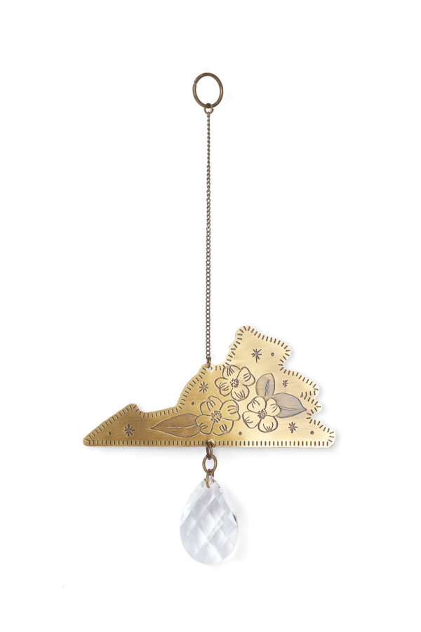 Matr Boomie Virginia State Dogwood Engraved Suncatcher