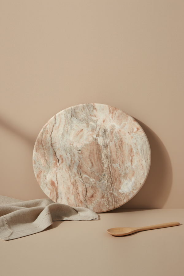Be Home Waterfall Marble Oversized Round Board