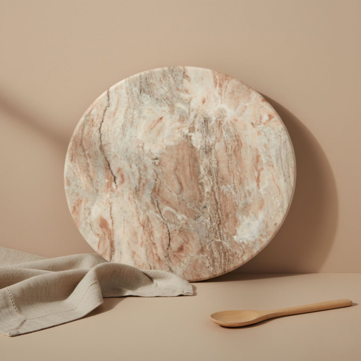 Be Home Waterfall Marble Oversized Round Board - Image 2 of 4