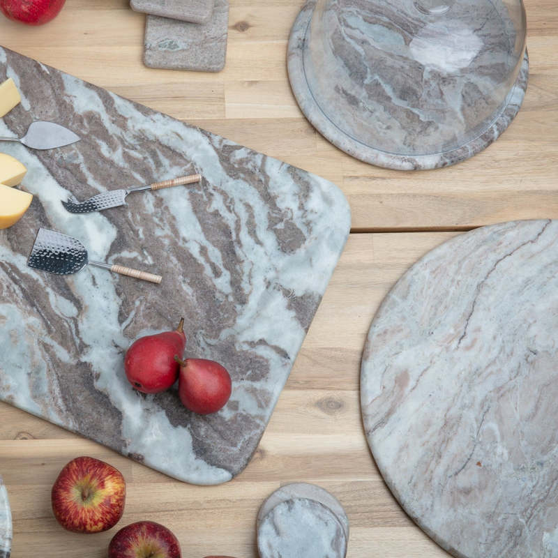 Be Home Waterfall Marble Oversized Round Board