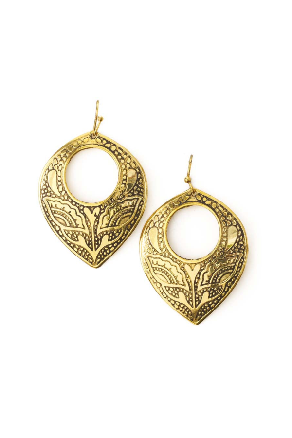 Matr Boomie Yashi Embossed Statement Earring