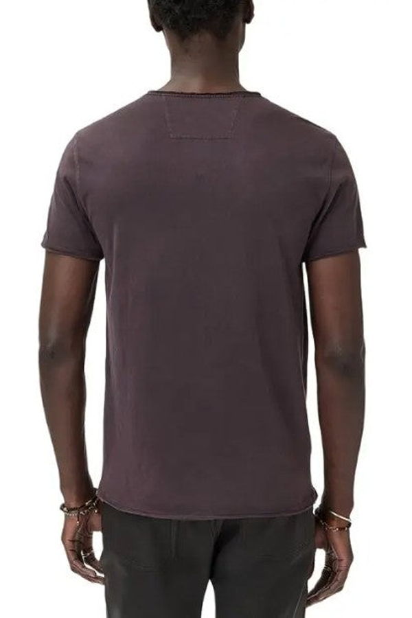 John Varvatos Short Sleeve Raw Edge Beaded Skull Tee