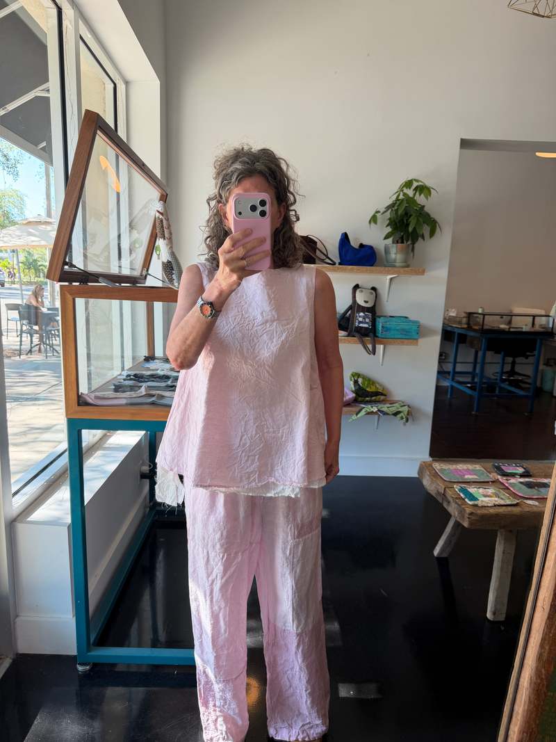 Risa Nakamura Patchwork Trousers Rindou - Pink