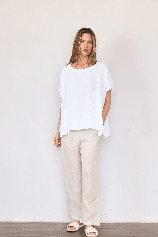 It Is Well L.A. Organic Gauze Poncho - Salt