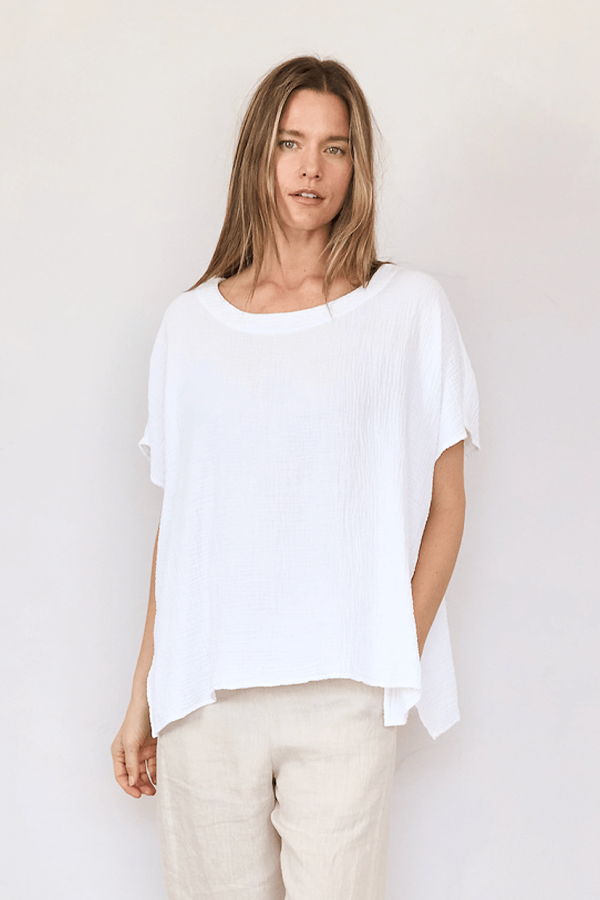 It Is Well L.A. Organic Gauze Poncho - Salt