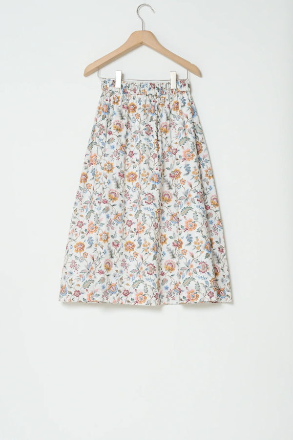 Kas Maria Linen Blend Liberty Floral Paisley Skirt