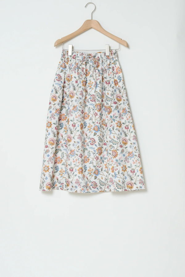 Kas Maria Linen Blend Liberty Floral Paisley Skirt