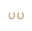 Zofia Day Petite Horseshoe Stud Earrings - Gold - Thumbnail 1